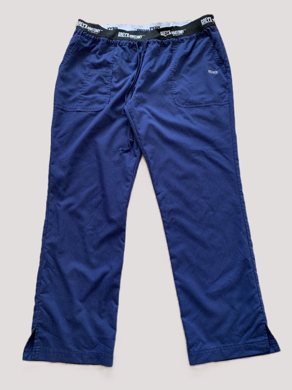 Grey's Anatomy Women Active Scrub Pants Navy Elastic Waist Drawstring Size LP